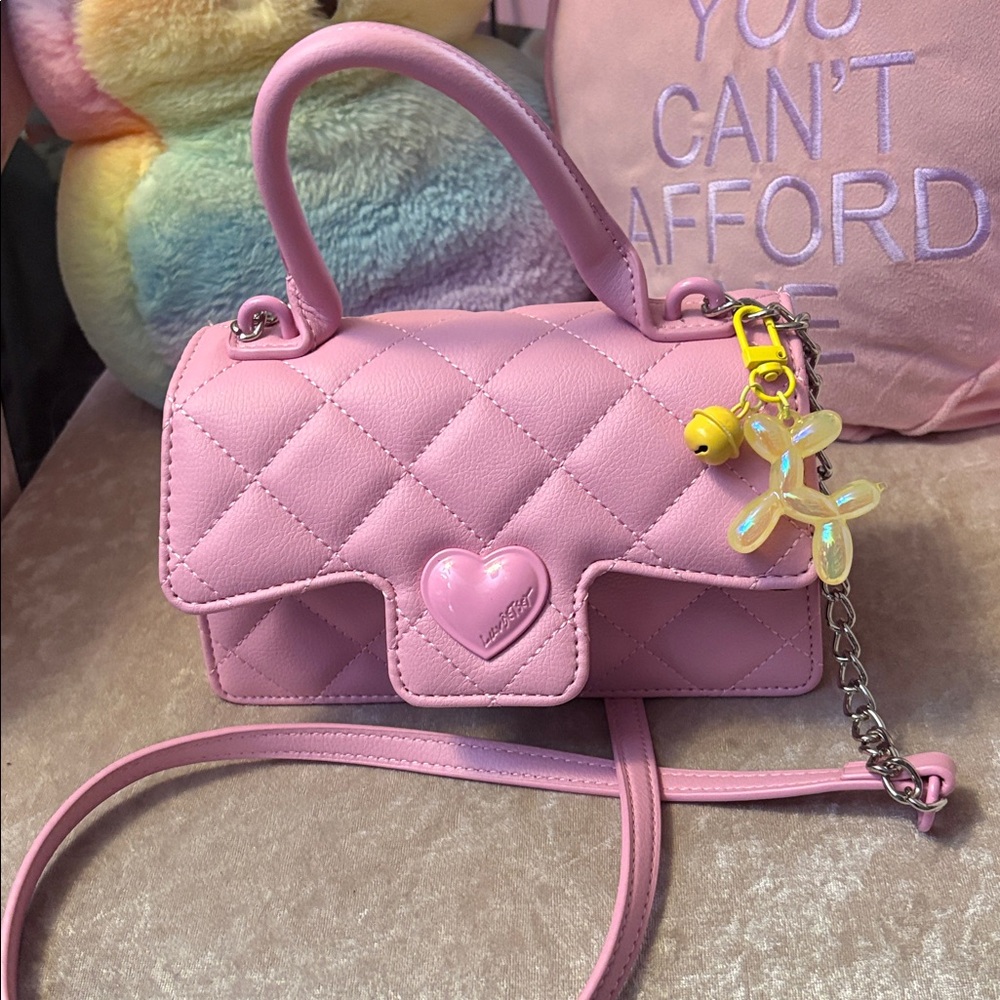 Betsy Johnson Pink Quilted Heart Women's Bag Brand new!